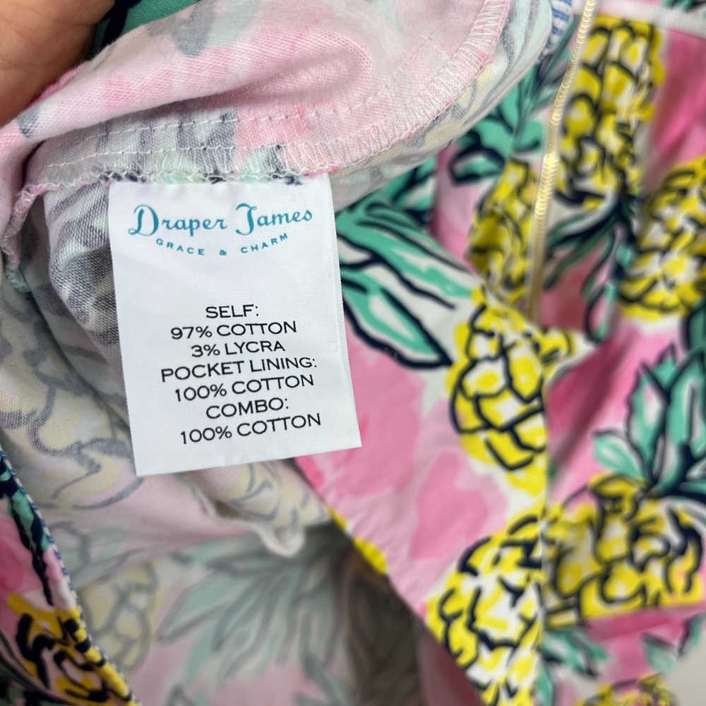 Draper‎ James Pineapple Halter Dress Sz 2 - Picture 14 of 15